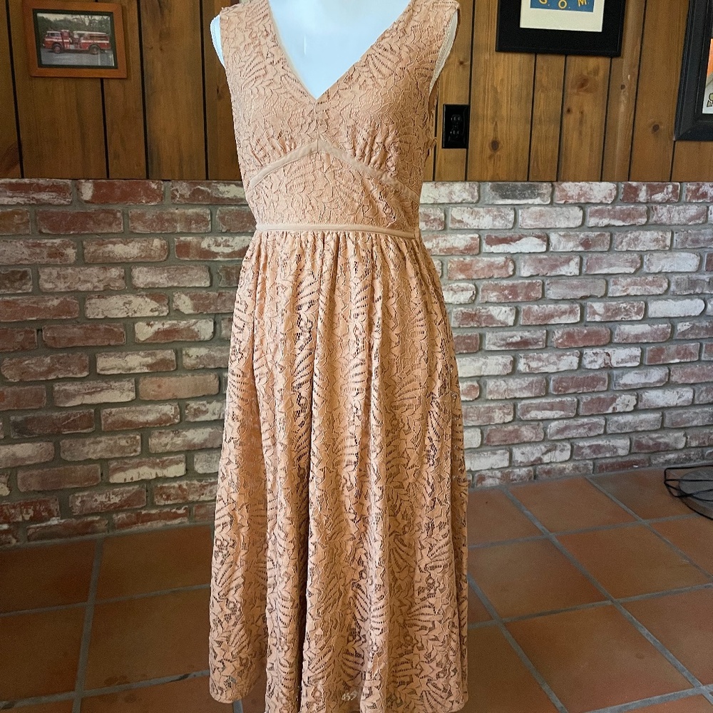 Napean Sea Road Lace Dress, Midi, brown